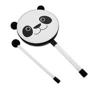 BESPORTBLE 2pcs Percussion Drum with Drumstick Handheld Cartoon Drum and Tambourine for Sharp Sound Musical Instrument for Early Education Portable Rhythm Training for Boys