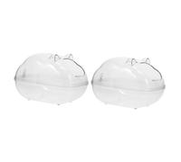 BESPORTBLE 2pcs Pet Bath Container Hamster Bathing Tub Hamster Toy Easy-clean Pet Bathroom
