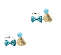 BESPORTBLE 2pcs Pet Birthday Supplies Dog Hat and Bow Tie Set Cat and Puppy Birthday Decor