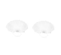 BESPORTBLE 2pcs Pet Cat Wedding Veil Accessories for Cosplay White Decor for Bridal Parties and Birthday Celebrations