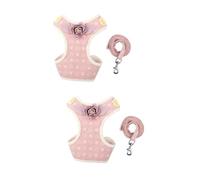 BESPORTBLE 2pcs Pet Chest Strap Harness Durable Flower Dog Leash Breathable Puppy Vest for Walking Pink Stylish and Safe Design for Outdoor Activities