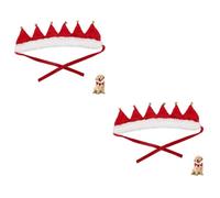 BESPORTBLE 2pcs Pet Christmas Scarf Collar Bells Festive Dog and Cat Holiday Decoration Lightweight Pet Accessory for Family Gatherings and Photos Unique Design Stitching