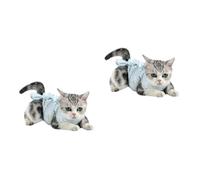 BESPORTBLE 2pcs Pet Clothes Cat Recovery Suit Soft Elastic for Comfortable for Injured Felines (blossom Size)