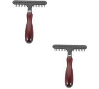 BESPORTBLE 2pcs Pet Comb for Dogs Cats Efficient Hair Remover Grooming Tool Ergonomic Design for Shedding and Massaging for Home Use Carpets and Furniture