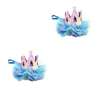 BESPORTBLE 2pcs Pet Crown Hat for Dogs and Cats Stylish Blue Mesh Birthday Party Headwear Creative Costume Accessory for Pet Celebrations for Photo Shoots and Events