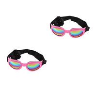 BESPORTBLE 2pcs Pet Eyewear for Dogs Foldable Sunglasses Wide Nose Bridge Deep Lens Cup Sturdy Frame Sun Protection