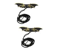 BESPORTBLE 2pcs Pet Hauling Cable Harness Devil Wings Style Durable Material Adjustable for Small Reptiles