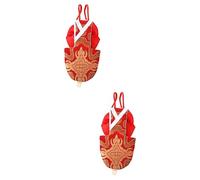 BESPORTBLE 2pcs Pet Parrot Diaper Flying Suit Cockatiel Parakeet Clothing Comfortable Easy to Clean Lightweight Red Design for Birds
