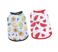 BESPORTBLE 2pcs Pet Sleeveless Shirt Breathable Dog Vests Fruit Print for Dogs Cats Comfortable and for Parties and Photos