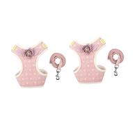 BESPORTBLE 2pcs Pet Vest Chest Strap Breathable Flower Design Pull Rope for Dogs Stylish Puppy Gear for Outdoor Activities