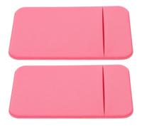 BESPORTBLE 2pcs Pink Cell Phone Wallet Stickers with Strong Adhesive and Stable Card Holding Fabric Material Card Holder for Phone Back for Securely Carrying