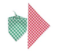BESPORTBLE 2pcs Plaid Pet Bandanas for Small Medium Large Dogs Cute Dog Scarf Collar and Bibs for Outdoor Bandana Scarves for Cat Pet