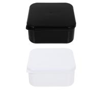 BESPORTBLE 2pcs Plastic Go Chess Piece Storage Box with Dust Cover Practical Organizer for Go Game Supplies for Leisure Play and Parties Simple Design to Keep Chess Clean