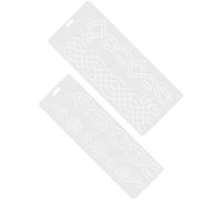 BESPORTBLE 2pcs Plastic Quilting Template for Sewing and Patchwork, Easy to Use Embroidery Stencil, Slides Smoothly Over Fabric, for DIY Fabric Crafts and Quilting Projects