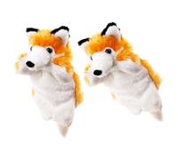 BESPORTBLE 2pcs Plush Fox Hand Puppets Soft Animal Role Play with Movable Mouth for Plush Craftsmanship Companion for Storytelling and Emotional Expression for Birthdays and Holidays