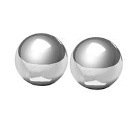 BESPORTBLE 2pcs Polished Stainless Steel Garden Sphere Hollow Floating Ball with Mirror Finish Hanging Decorative Globe for Outdoor Patio