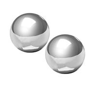 BESPORTBLE 2pcs Polished Stainless Steel Hollow Sphere Gazing Globe for Outdoor Garden Patio Mirror Reflective Floating Decor with Wear Resistant Construction