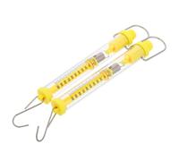 BESPORTBLE 2pcs Portable Dual Tubular Spring Scale for Physics Teaching Lightweight Mechanical Force Gauge for Classroom and Field Experiments