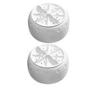 BESPORTBLE 2PCS Portable Mini Washing Machine for Travel and Camping, Electric Automatic Table Top Washer USB Power, Plastic Compact Washer for Underwear and Socks Deep Cleaning