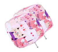 BESPORTBLE 2Pcs Portable Period Bags with Zipper Compact Lightweight Sanitary Napkin Pouches for Women Travel Decorative Menstrual Storage for Teen and Everyday Use