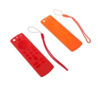 BESPORTBLE 2pcs Protective Silicone Remote Sleeve for Voice Remote Gen Easy-clean Silicone Case Compatible with Alexa Tv Controller Red and Orange