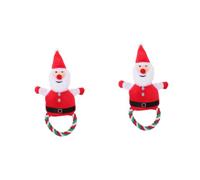 BESPORTBLE 2pcs Puppy Chew Toy Santa Claus Shaped Squeaky Molar Toy for Dogs Durable for Chewing Training and Reducing Loneliness
