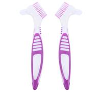 BESPORTBLE 2Pcs Purple Double-Side Mini Turtle Shell Cleaning Brush for Aquatic and Land Tortoises, Portable Household Pet Supplies for Removing Mud and Dirt from Turtle Shells