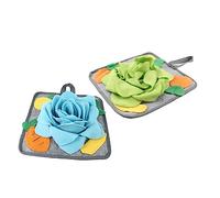 BESPORTBLE 2pcs Rabbit Boredom Breaker Sniffing Mat Comforting Polar Fleece Cushion Pet Plaything for Health Curiosity