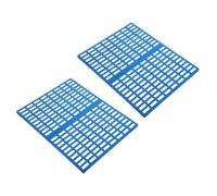 BESPORTBLE 2pcs Rabbit Cage Foot Pad Mat, Non Slip Paw Protection | Plastic and ABS Build, Rabbit Shaped Pattern, Blue Finish, for Ferrets, Hutches, Easy Washing