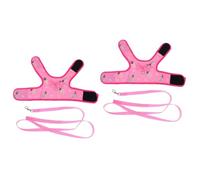 BESPORTBLE 2pcs Rabbit Clothes Rabbit Harness Bunny Vest Breathable Pet Harness Leash Hamster Bunny Backpack Carrier Rabbit Bow Harness Outdoor Rabbit Vest Harness Rabbit Bow Vest Pink