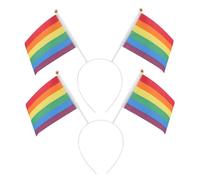 BESPORTBLE 2pcs Rainbow Flag Headbands for Women and Vibrant Pride-themed Hair Accessories with Striped Design for Festivals Parties Celebrations and Eye-catching Costume Decoration