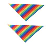 BESPORTBLE 2pcs Rainbow Pattern Pet Bandana Stylish Triangle Scarf for Dogs Washable Decorative Accessory for Parties Daily Wear for