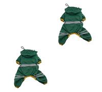 BESPORTBLE 2pcs Rainproof Dog Coat Puppy Rain Jacket Pet Rain Slicker Small Medium Dog Breed Waterproof Fit