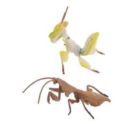 BESPORTBLE 2PCS Realistic Praying Mantis Insect Models Educational Animal Figurines for Science Learning Family Interaction Garden Decor Portable Nature Exploration