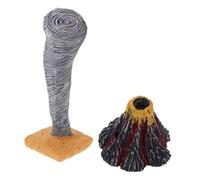 BESPORTBLE 2Pcs Realistic Volcano and Tornado Sand Table Educational Stem Model for Natural Disaster Exploration for Home and Classroom Science Learning