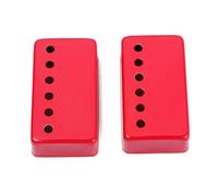 BESPORTBLE 2Pcs Red Brass Pickup Metal Covers for Single Coil Humbucker Guitar Protects Against Sweat Dust Corrosion Fits Style Guitars Durable Decorative