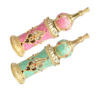 BESPORTBLE 2pcs Refillable Essential Oil Bottle 12ml Small Glass Perfume Atomizer Portable Metal Spray, Sl nd Stylish Design for Travel and Daily Use