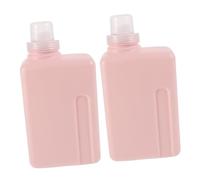 BESPORTBLE 2pcs Refillable Laundry Detergent Dispenser Bottles Square Containers for Liquid Soap Shampoo Lotion Storage PE Material Precise Dose Control for Laundry and Travel