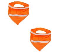 BESPORTBLE 2pcs Reflective Dog Bandana Polyester Safety Scarf for Night Walking Puppy Bib High Visibility Pet Accessory Glow Collar for Enhanced Visibility
