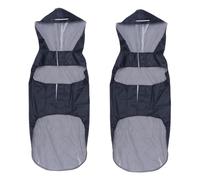 BESPORTBLE 2pcs Reflective Hooded Raincoat for Dogs Pet Poncho Fit Black for Rainy Days Enhanced Visibility Reflective Strips