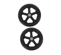 BESPORTBLE 2pcs Replacement Wheelchair Front Wheels with Solid Tires Stable and Safe Walker Wheels for Indoor Floors and Outdoor Roads Easy to Install