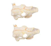 BESPORTBLE 2pcs Reptile Cave Fish Tank Hideout Ornament Resin Aquarium Decor Bull Skull