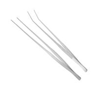 BESPORTBLE 2pcs Reptile Feeding Tongs Extra Straight Curved Tweezers for Safe Feeding of Lizards Snakes Aquatic Pets Metal No Toxic Substances