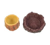 BESPORTBLE 2pcs Reptile Food and Water Basin Pet Feeder for Lizards Tortoises and Geckos Non- Design for Reptile Habitats Safe and Material