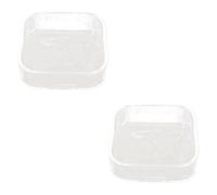 BESPORTBLE 2pcs Reptile Pet Feeder Bowl Round Glass Dish for Tortoise Lizard Snails Feeding Container for Reptiles and Animals