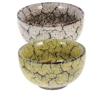 BESPORTBLE 2pcs Retro Ceramic Tea Cups Vintage Chinese Kung Fu Teaware for Hot Cold Drinks Office Home Decorative Porcelain Teacups Gift Random Color