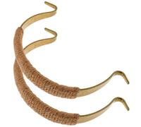 BESPORTBLE 2Pcs Retro Teapot Handle Replacements with Anti-Scald Braided Rope Grip, Ergonomic Medium Size 11-13Cm Ceramic Glass Kettle Accessories for Loose Leaf Tea Brewing