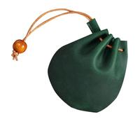 BESPORTBLE 2pcs Retro Wallet Mini Drawstring Coin Pouch Leather Change Bag for Handbag Small Storage Bag Coin Pocket Stylish Everyday Use Random Color