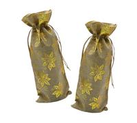 BESPORTBLE 2pcs Reusable Drawstring Wine Wrapping Cover for Wine Bottle and Tasting Parties