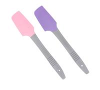 BESPORTBLE 2pcs Reusable Silicone Waxing Sticks Non-stick Wax Scraper Applicators for Body Hair Removal Beauty Spa Use, Purple and Pink